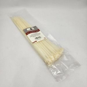 Pack of 50 Goliath Industrial 12" Natural Wire Cable Zip Ties Nylon Tie Wrap